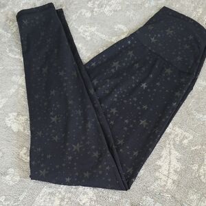 Barre3 Black Star Patterned Leggings